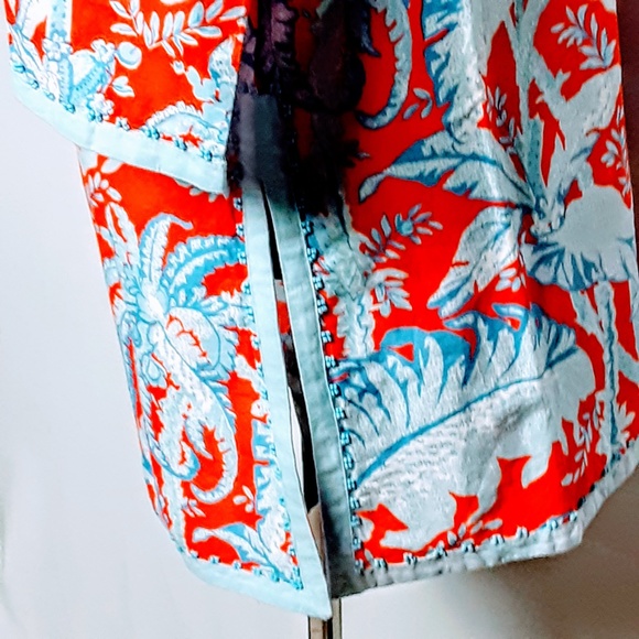 GRETCHEN SCOTT NWT WOMENS TUNIC TOP SMALL Red Blue - Picture 7 of 8